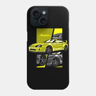 Toyota Supra PicArt Yellow Phone Case