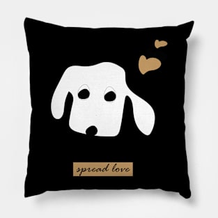 spread love design for dog lovers Pillow