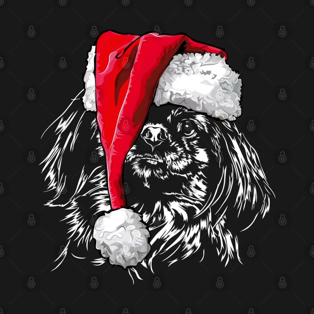 Funny Pekingese Santa Christmas dog mom by wilsigns