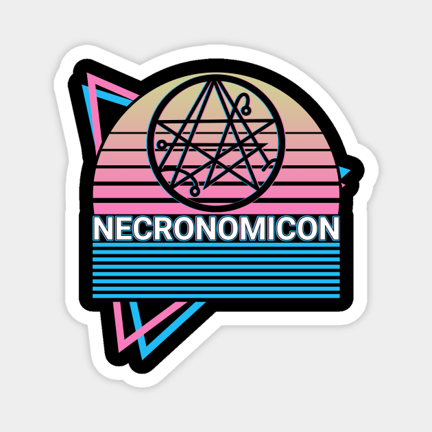 Necronomicon Horror Necronomicon Monster Lovecraftian Retro Gift Magnet by Alex21
