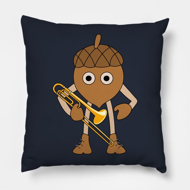 Trombone Nut Pillow by Barthol Graphics