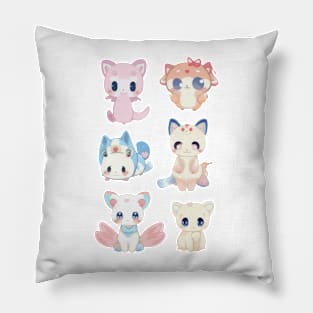 Cute Kawaii Cats Pillow