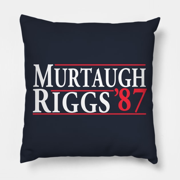 Murtaugh Riggs Campaign Pillow by CYCGRAPHX