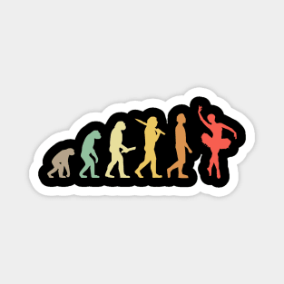 Retro Ballet Evolution Gift For Ballerinas & Ballet Dancers Magnet