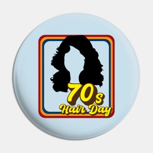 70s Hair Day (Black) Pin