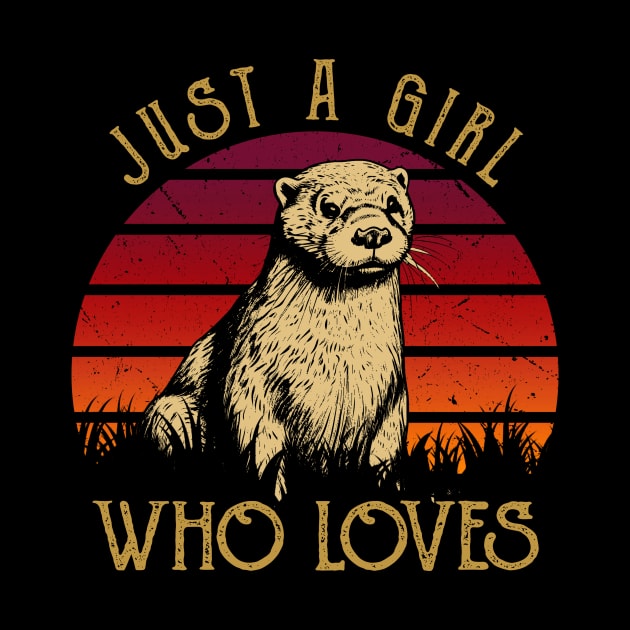 Just A Girl Who Loves Otter Love Tee for Animal Admirers by Kleurplaten kind