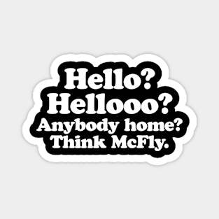 BACK TO THE FUTURE - Hello think McFly Magnet