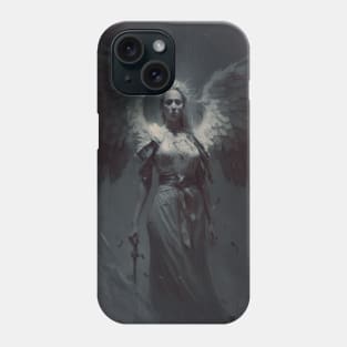 Female Winged Angel, Generative AI Phone Case