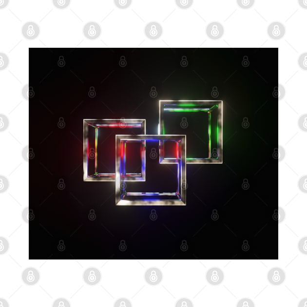 Three Floating Colorful Wireframe Cubes Design by jrfii ANIMATION