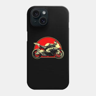 2010 BMW S1000RR Retro Red Circle Motorcycle Phone Case