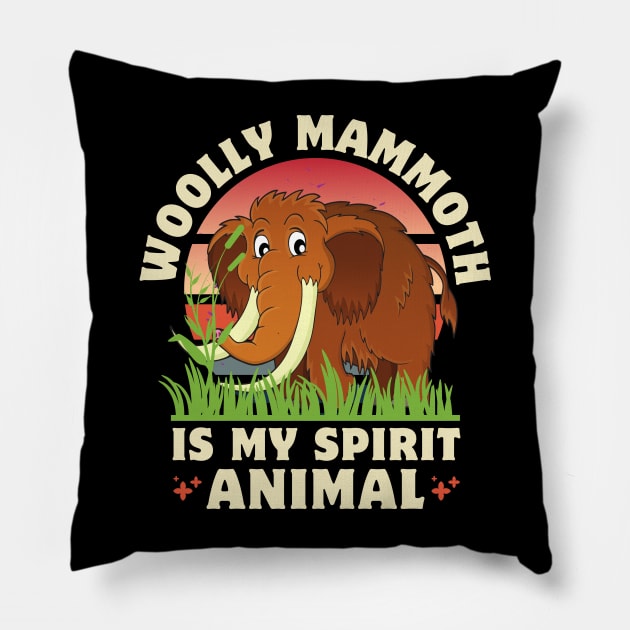 Woolly Mammoth Is My Spirit Animal Pillow by Point Shop