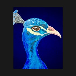 Peacock portrait acrylic painting T-Shirt