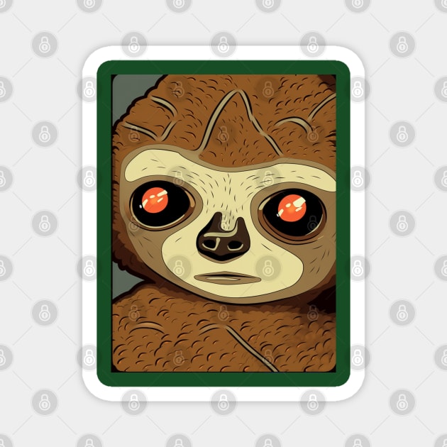 Robot Sloth Robot Sloth Magnet TeePublic