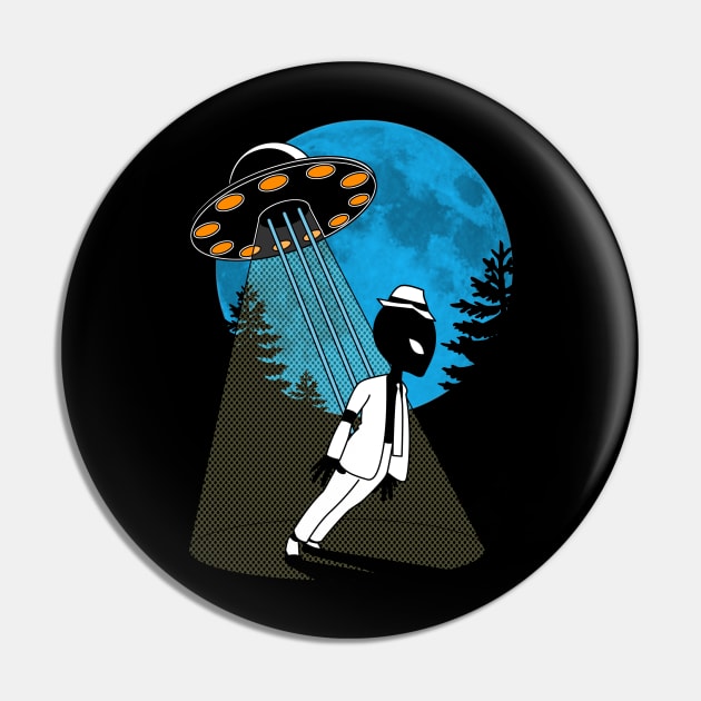 Anti-Gravity Funny 80's Alien Ufo E.T. Flying Saucer King Of Pop Alien Parody Pin by BoggsNicolas