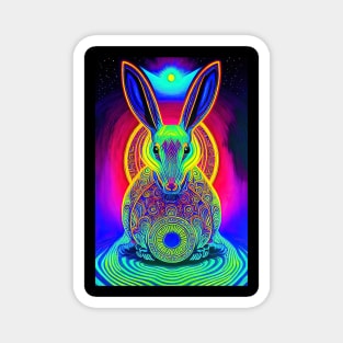 Psychedelic Pop art - RABBIT Magnet