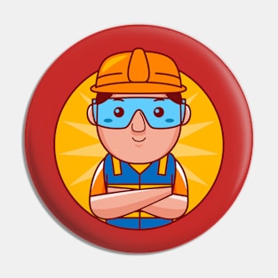 Engineer Man Pin