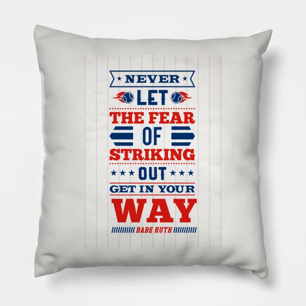 Babe Ruth American Baseball Player Quotes Pillow by labno4