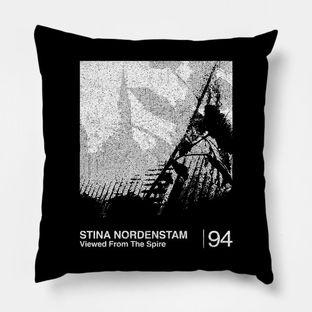 Viewed From The Spire / Minimalist Graphic Artwork Fan Design Pillow by saudade