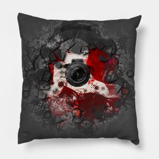 Girl photographer illustration Pillow