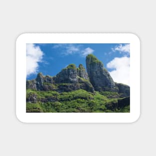 Clouds Over Mountain Peaks Bora Bora Society Islands Magnet