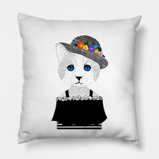 The Staring Cat & The Straw Hat Pillow