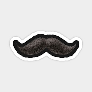 Grey Mustache Mask Magnet