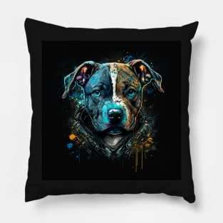 Pitbull Puppy doggy dog Sci-fi Pillow