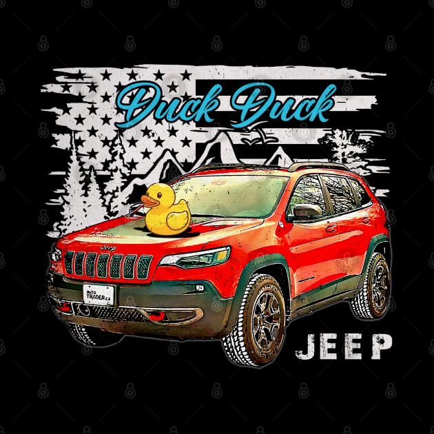 Jeep Trailhawk Car Form Vintage Artwork by A Cyborg Fairy