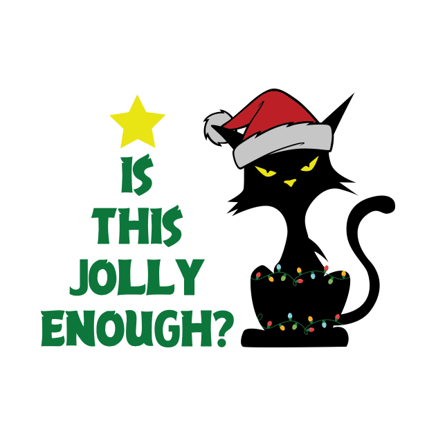 Is this Jolly Enough ? Grumpy Black Cat by Bam-the-25th