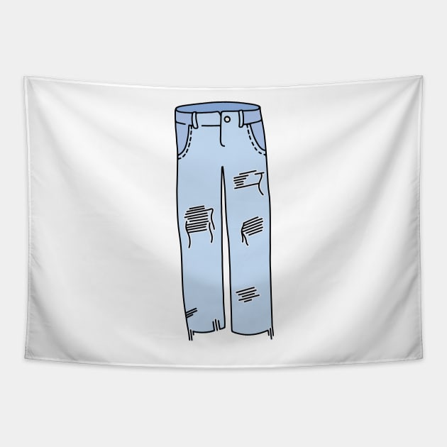 Mom Blue Jeans Tapestry by murialbezanson