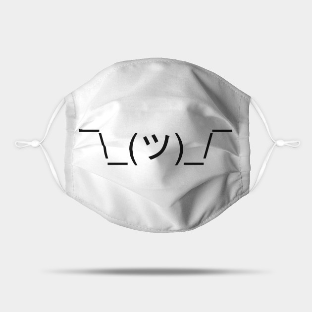 Ã Shrugs Meme Guy Face Emoji Shrugs Masque Teepublic Fr Shrug okay, you can shrug your shoulders when you don't know the answer you can, i don't know. teepublic
