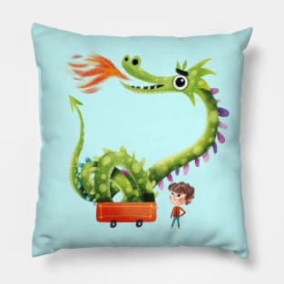 Dragon wagon Pillow