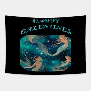 Galentines day mermaids Tapestry