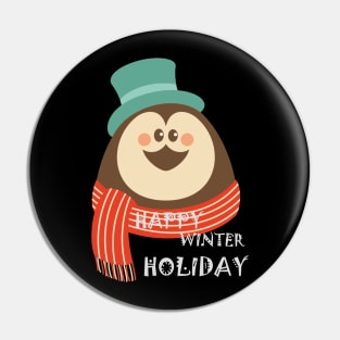 Happy Winter Holiday Pin