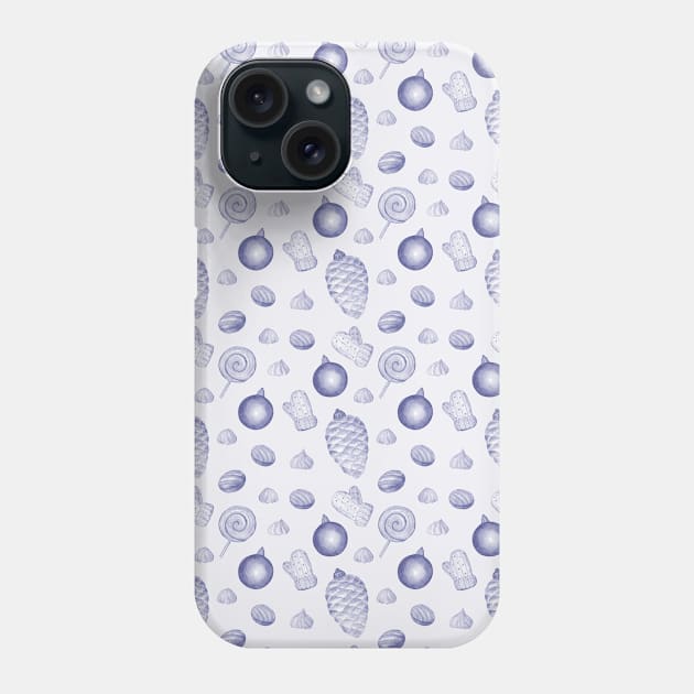 Retro style Christmas decorative pattern Phone Case by Flowersforbear