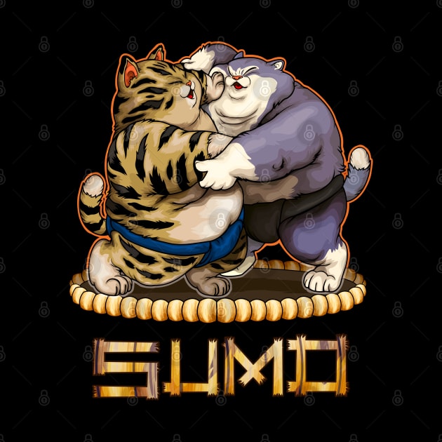 Cats Sumo Wrestling by AllWellia