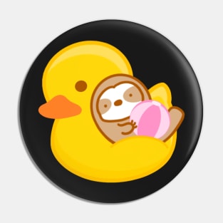 Cute Summer Rubber Duckie Float Sloth Pin