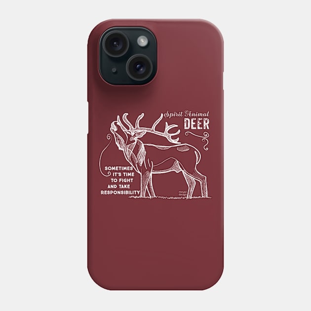 Spirit animal - Deer - white Phone Case by mnutz