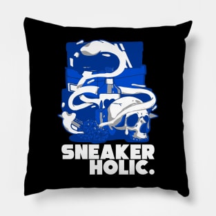 Sneaker Holic Racer Blue Retro Sneaker Art Pillow