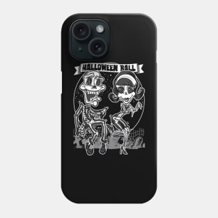 Skeletons dancing in the cemetery at the Halloween Ball Phone Case