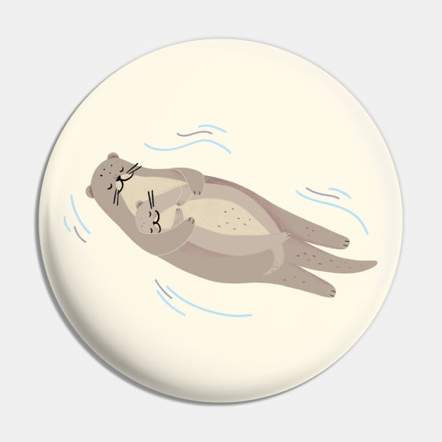 Mom and baby otter Pin by claudiamaestriny