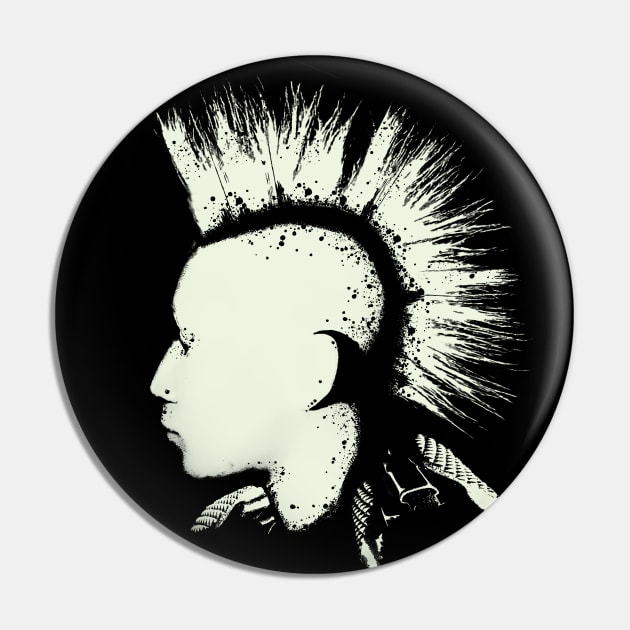 Punk Rocker With Mohawk Pin by NormanX