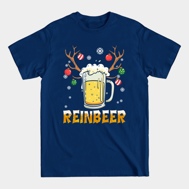 Disover Christmas Funny Drinking Beer Reindeer Rein-Beer Gifts - Beer Christmas - T-Shirt