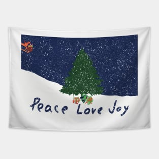 Peace Love and Joy Tapestry