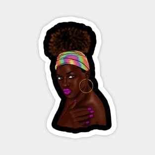 Beautiful Afro Melanin African Woman Magnet