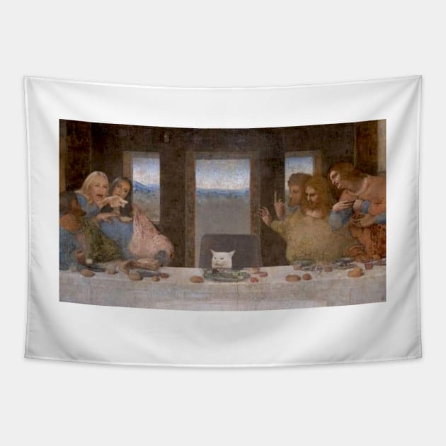 The Last supper CAT meme Tapestry by thedoomseed