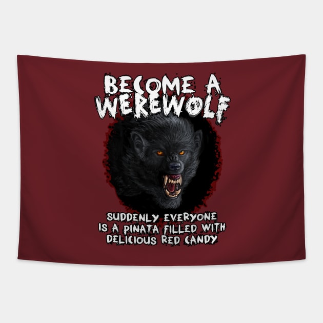 Become a Werewolf Tapestry by Viergacht