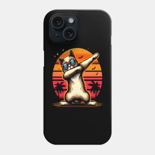 retro vintage dabbing Cat glasses Phone Case