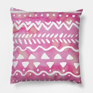 Loose bohemian pattern - pink Pillow