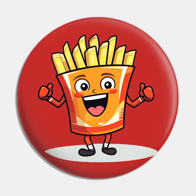 Cute French Fries T-Shirt cute characters Pin by nonagobich